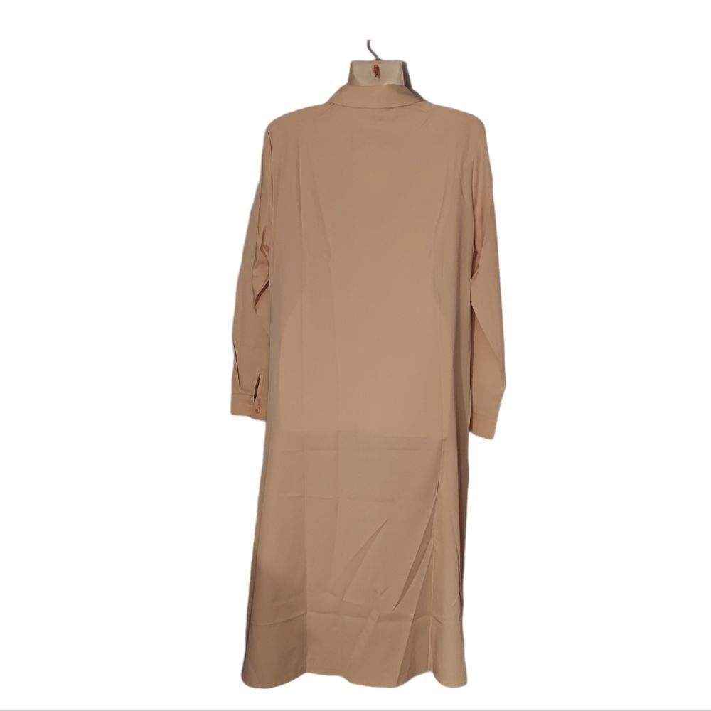 Puff-Sleeve Buckled Midi A-Line Dress - Picture 3 of 10